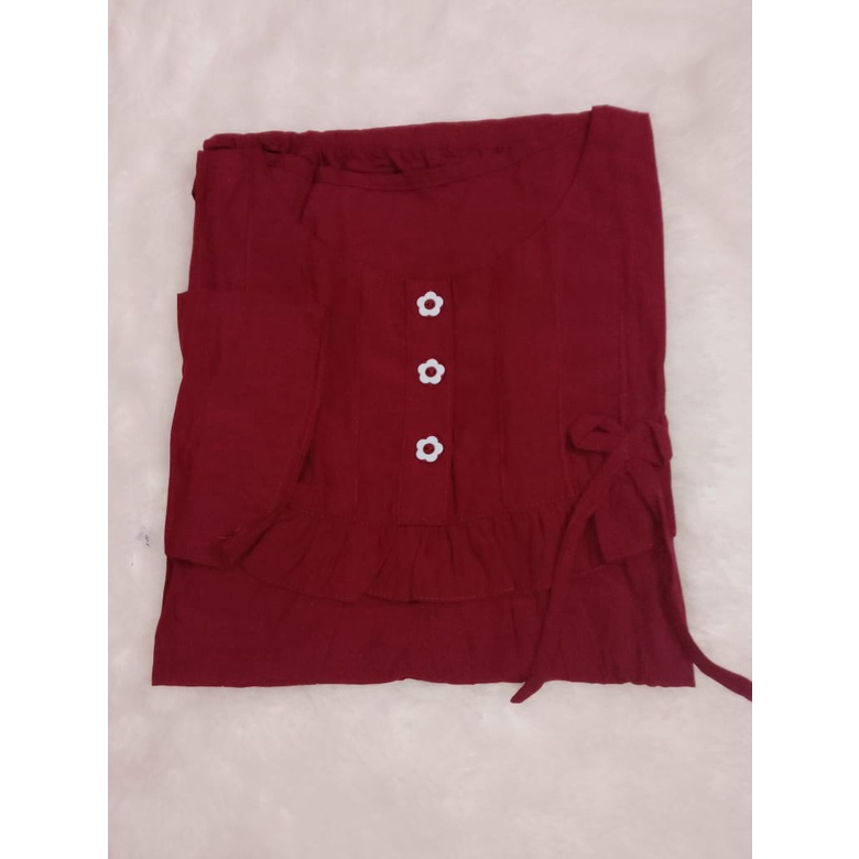 Nidar Shop Stelan Standar Baju Hamil dan Busui Kancing Depan Lengan Panjang Celana Panjang/ Stelan B
