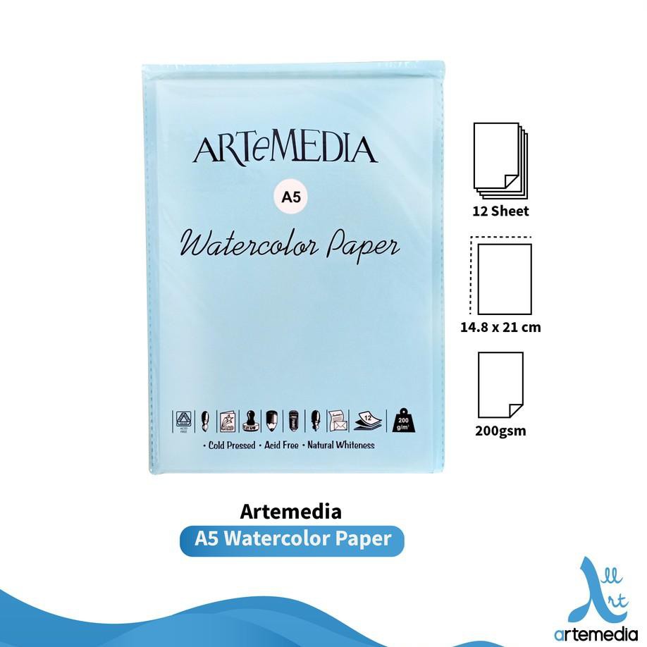 

W5ŪE Artemedia Watercolor Paper A5 ♦Terbaru