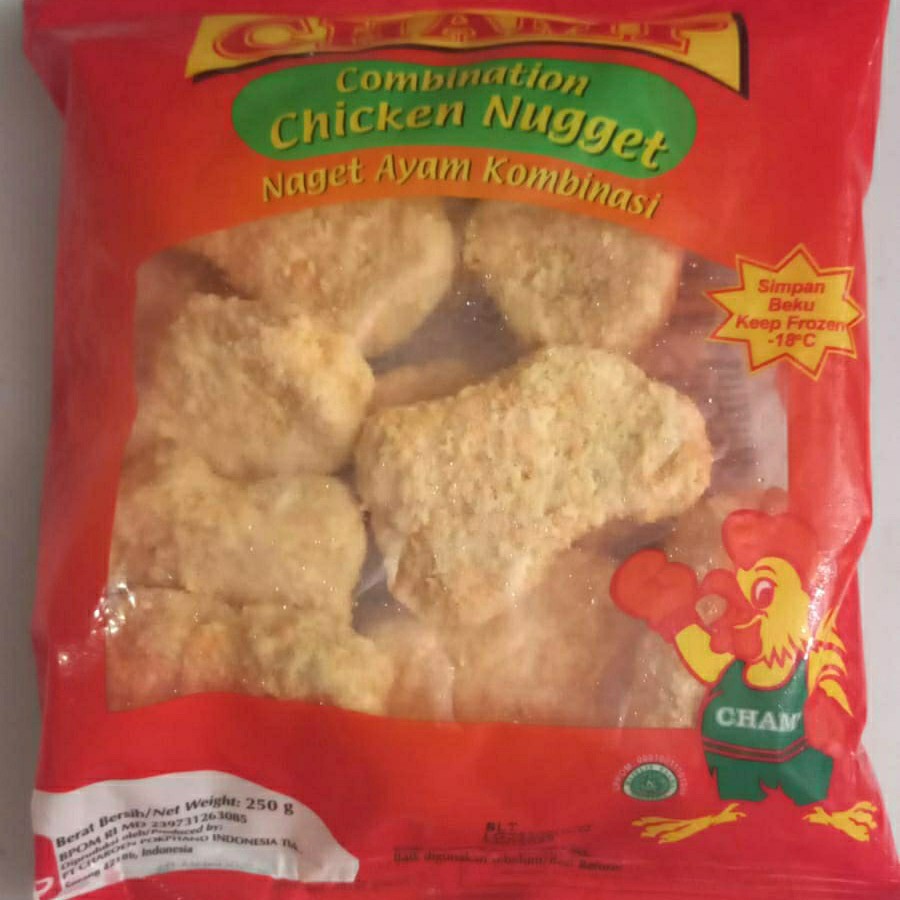 

FROZEN CHAMP CHICKEN NUGGET (NAGET AYAM) 250 GR