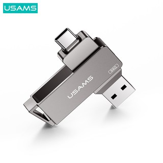 USAMS Flashdisk OTG Dual Drive USB3.0 + Type C 16GB 32GB 64GB 128GB 256GB Rotatable High Speed
