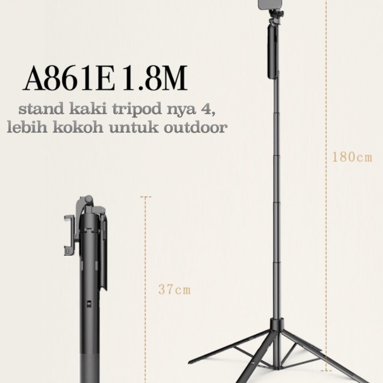 MIXIO A861E Tongsis Tripod 1.8M