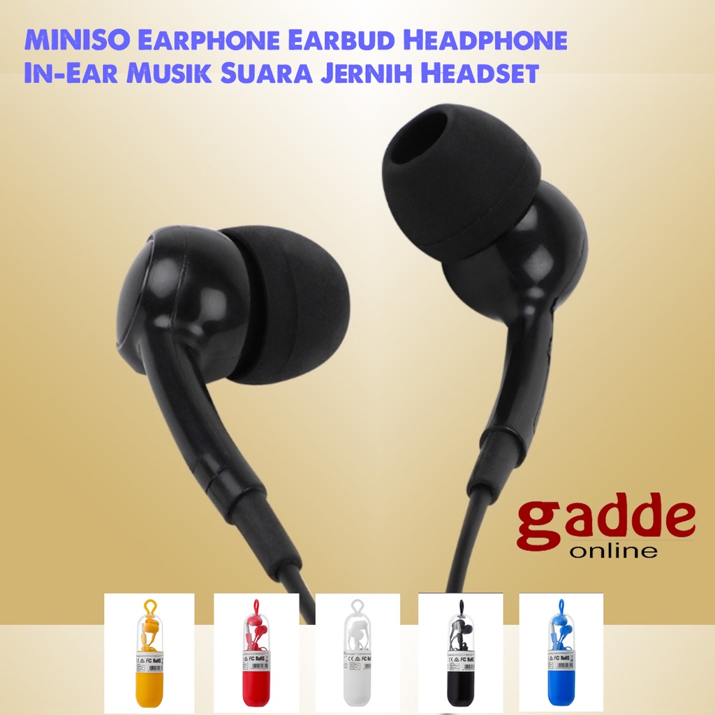 Miniso Earphone Colorful Capsule Awet Handsfree Earphone - All varian