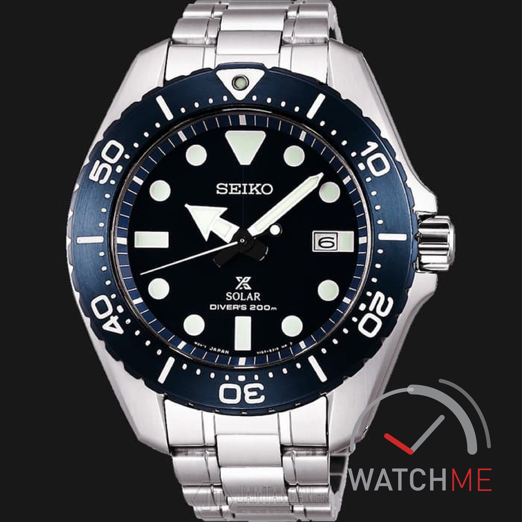 Jam Seiko Prospex SBDN017J1 Solar Titanium Case Blue Dial 200m Titanium Strap Original Bergaransi