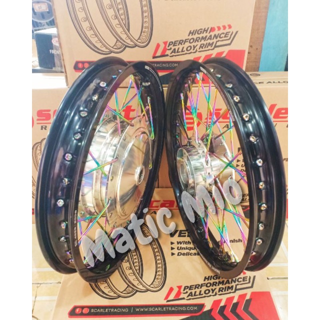 Velg Jari Jari Ring 14 Ukuran 140 X 160 Untuk Motor Mio Sporty Mio J Mio Lama Satu set  Sepasang