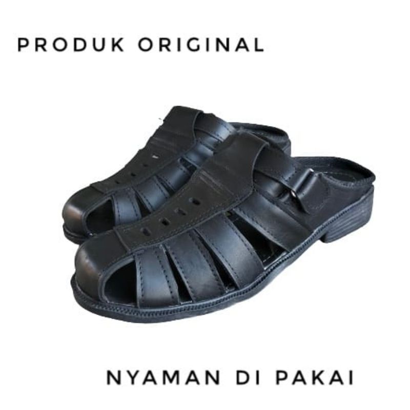 selop kulit pria /sepatu sandal pria /sandal sepatu pria kulit /sepatu sandal kasual