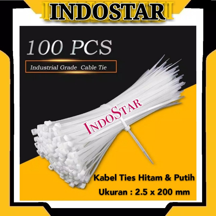 

IDS Kabel Ties 2.5x200mm - Kabel Ties 20cm - Cable Tie 20cm