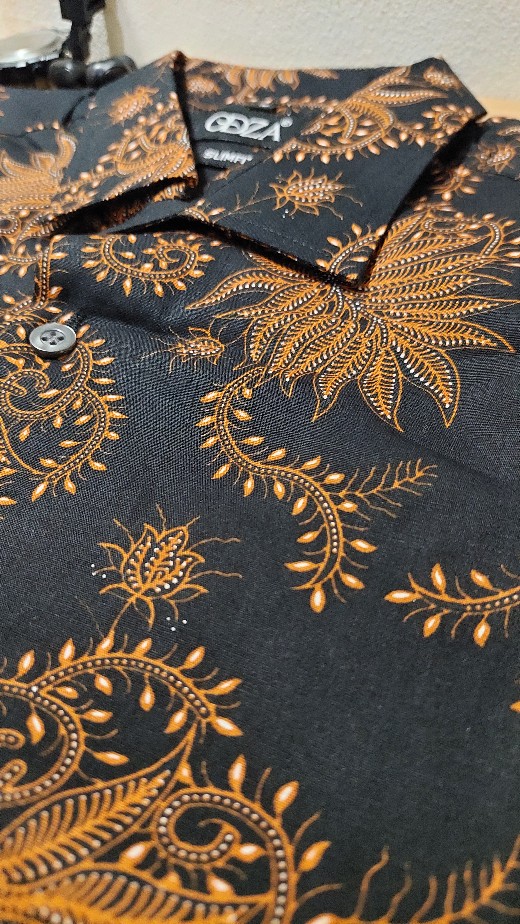 Odza Classic Kemeja Batik Pria Modern Slim Fit Lengan Pendek Pria Durant