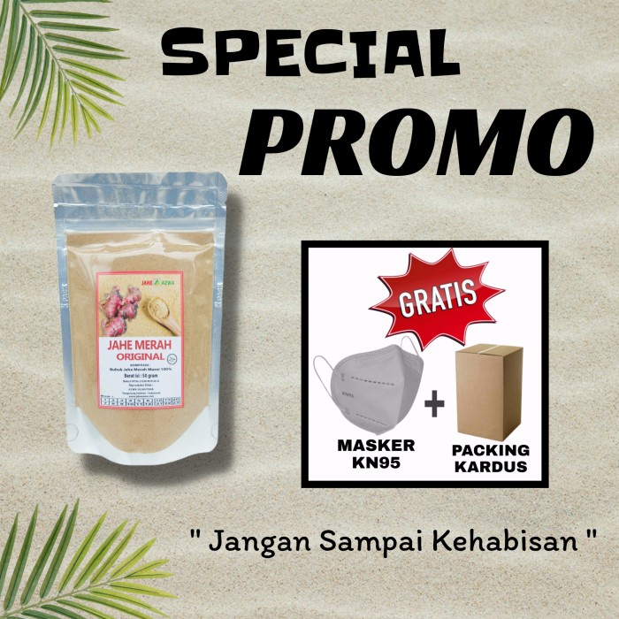 

Jahe Merah Bubuk Murni 100% Asli (BERKUALITAS)
