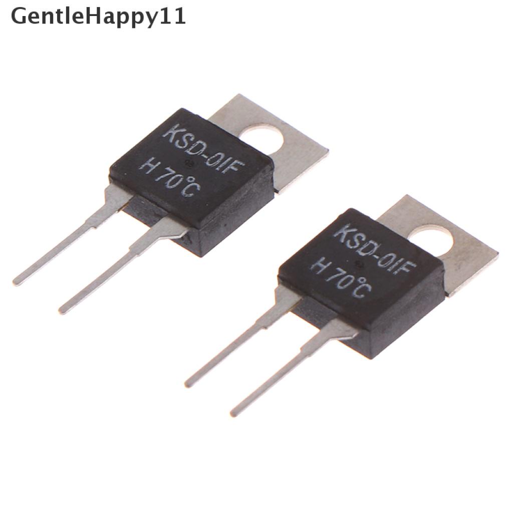 Gentlehappy 2Pcs Saklar Sensor Termostat Suhu KSD-01F 70 Derajat