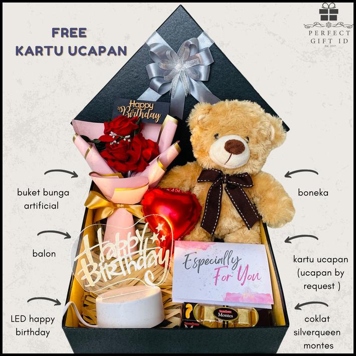 

Kado Ulang Tahun / Kado Anniversary/ Hampers Bunga Boneka/Hadiah Ultah