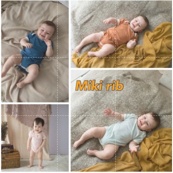 Kottonville Takoyakids Essentials RIB Miki ContrastShort Sleeves Bodysuits 0-2 Year by Kottonville C