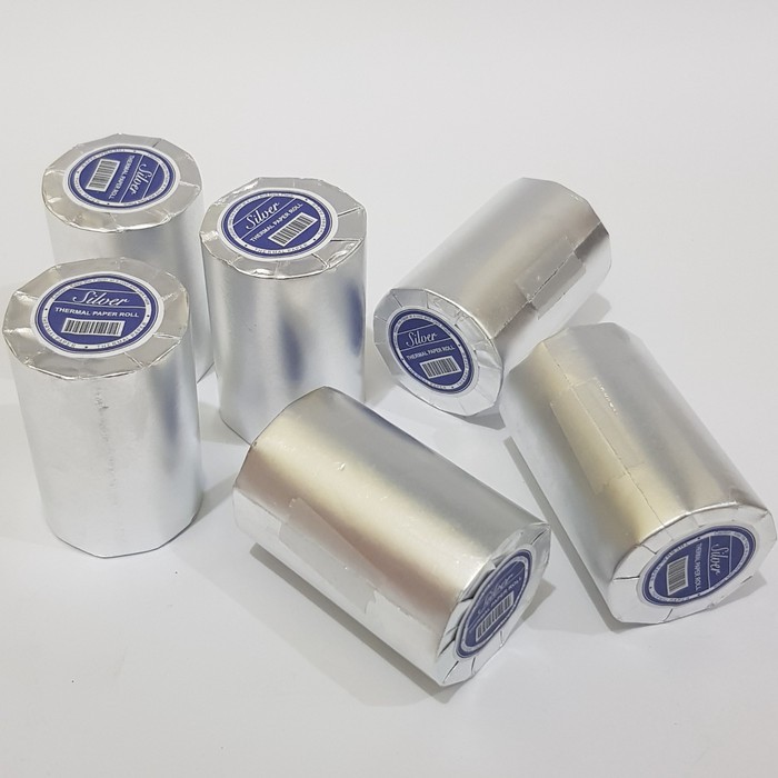 [1 slop = 10 roll] Thermal Paper 57x50 merk SILVER