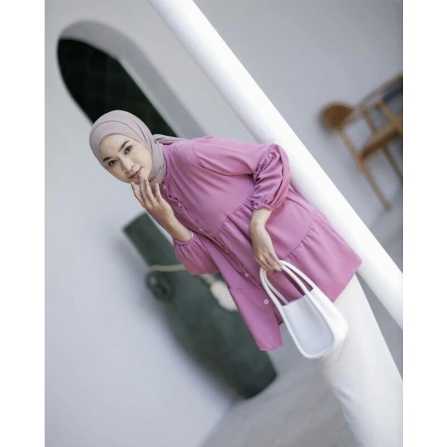 Fuji Tunik-Tunik Rayon polos-Tunik Crincle -Baju wanita