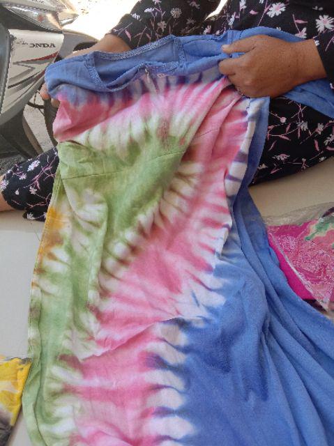 Pilih Warna Nirmala Gamis Kaos Pelangi Tiedye Batik Payung Jumbo Syari Termurah