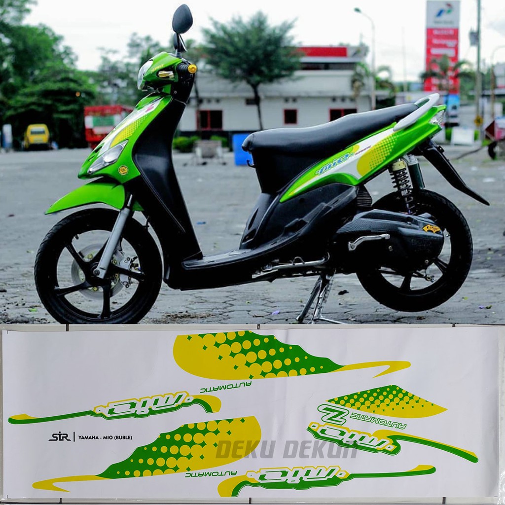Striping mio thailand stiker mio sporty mio smile variasi mio bubble mio bintik hijau