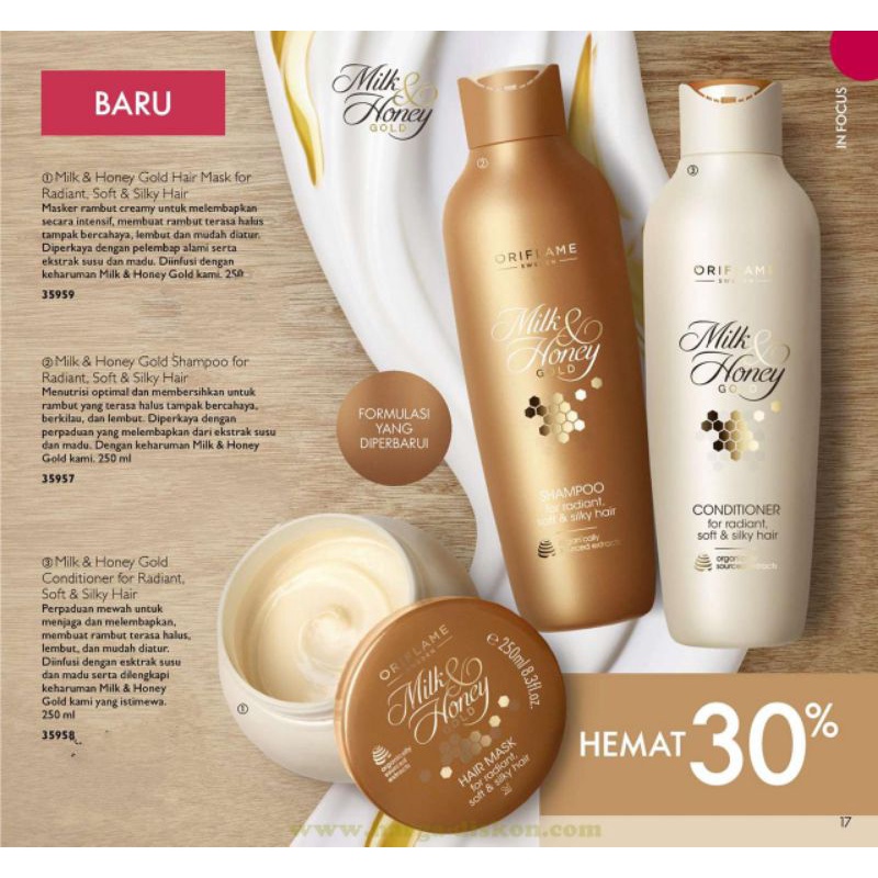 Milk &amp; Honey Gold Shampoo/ Conditioner/ Hair Mask For Radiant Soft &amp; Silky Hair