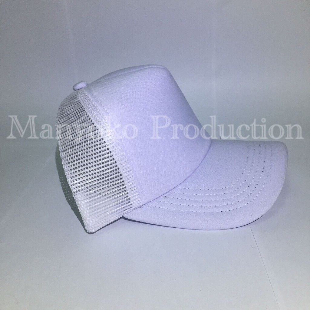 TOPI JARING (TRUCKER) POLOS PUTIH