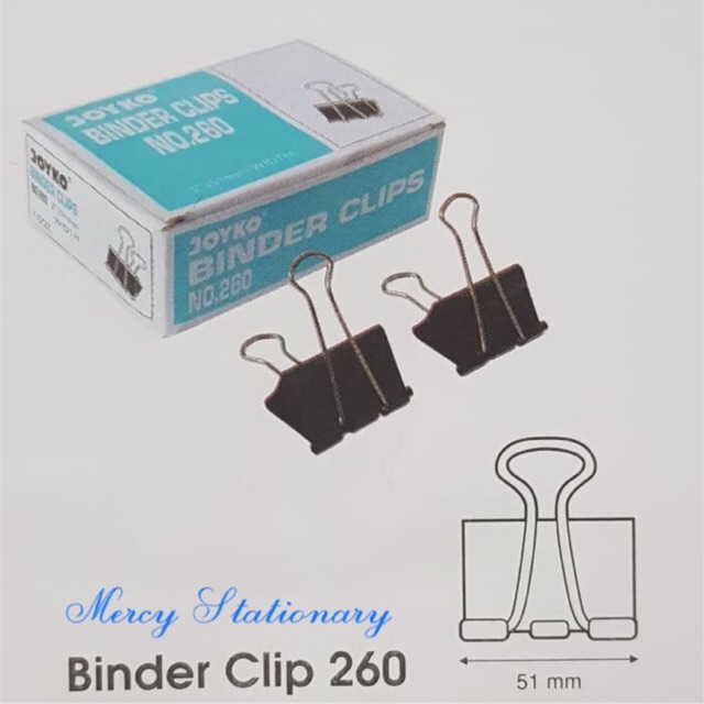 

12 Pc - Binder Clip 260 - Binder Clips 260 - Klip Kertas
