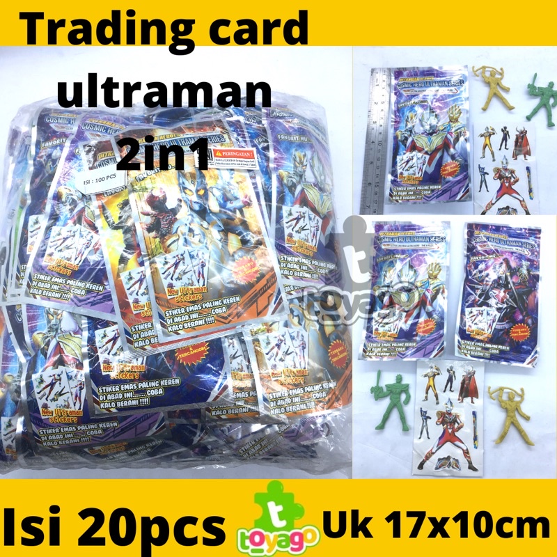 trading card ultraman 2in1 isi 20pcs grosir murah