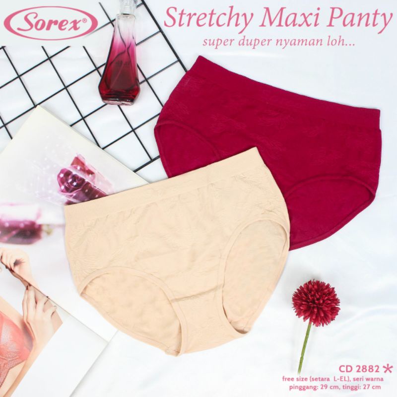 Sorex CD 2882 celana dalam wanita segitiga (Stretchy Maxi panty)