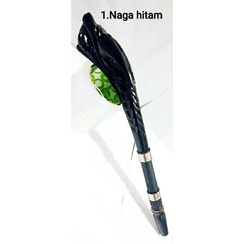 Pahul Gagang Joran Reel Ukir Motif Naga Hitam