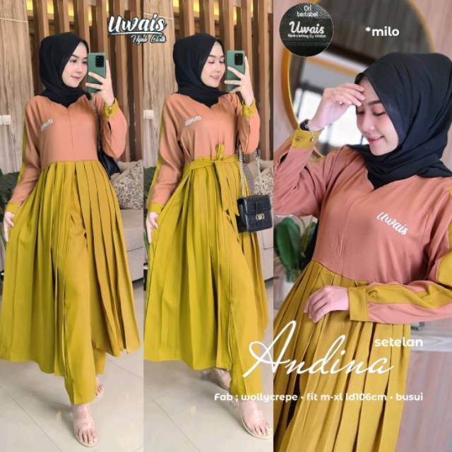 ANDINA set baju wanita ORIGINAL UWAIS