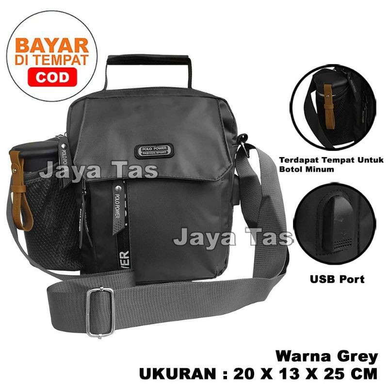 TAS POLO POWER TAS SELEMPANG POLO POWER SLINGBAG POLO POWER TAS PRIA IMPORT TAS SELEMPANG PRIA USB