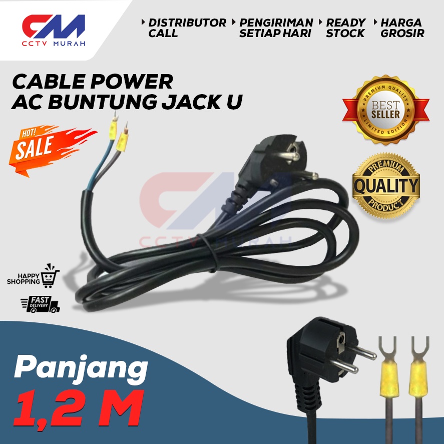 KABEL POWER BUNTUNG JACK U || KABEL AC JACK U || KABEL POWER PSU