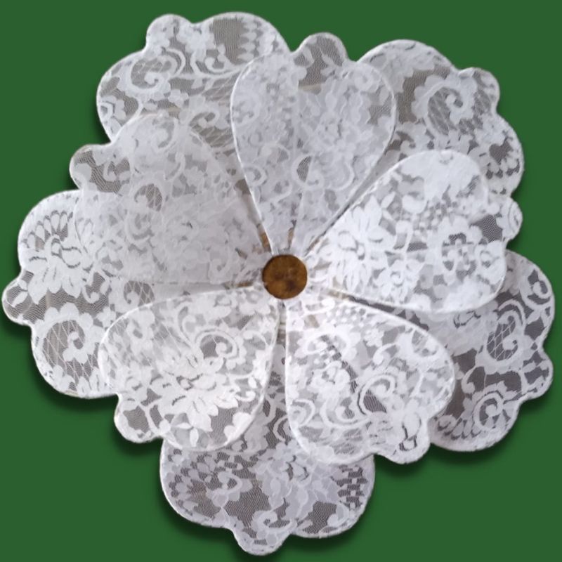 Pamekang jagad asesoris kelopak lampu dekorasi jumbo/standing/gantung/pelaminan terbaru kain brokat 