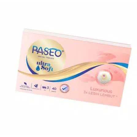 Paseo Ultra Soft Tissue Wajah Travel Pack 40 Sheets