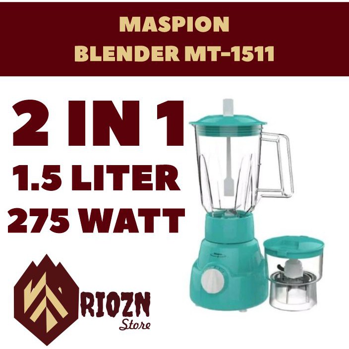 Blender Maspion MT-1511 PL Kapasitas : 1.5 Liter
