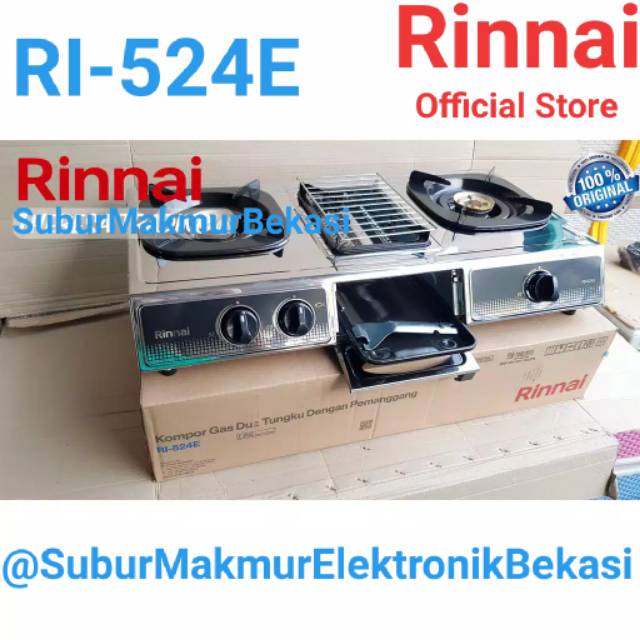 Kompor Gas Rinnai 3 Tungku RI-524E