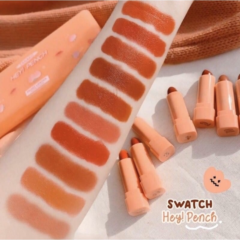 [10PCS] Lipstick Set 10 Warna Tanako Hey Peach / Lipstick Tanako isi 10