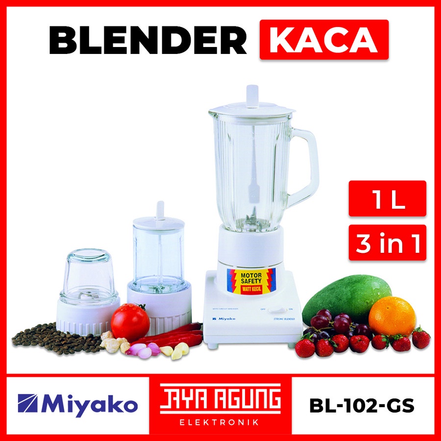 Blender Plastik 1 liter 3in1 - Miyako BL 102 pl/gs