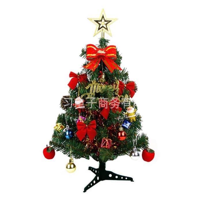 XTFD Pohon Natal ukuran 60cm Full Set dengan Dekorasi Aksesoris Ornamen natal Premium chrismast