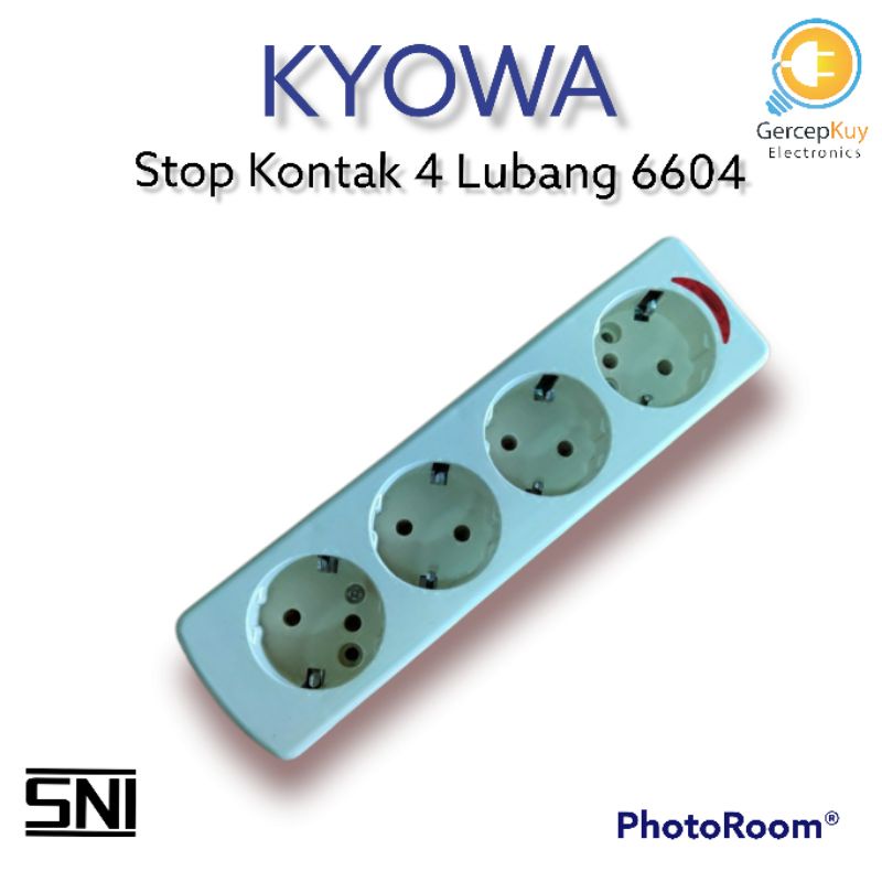 Stop Kontak 4 Lubang 6604 / Stop Kontak KYOWA Gepeng