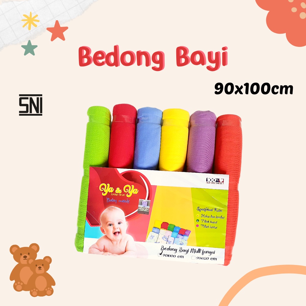 JUMBO Bedong Bayi 90 x 100 Cm Merk Ya&amp;Ya Bahan Kaos Premium Motif Selimut Baby Perlengkapan Bayi Baru Lahir Perlengkapan Bayi Newborn