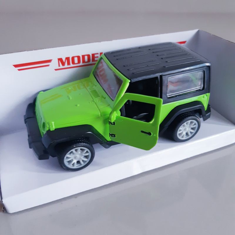 Diecast Mobil Jeep Wrangler Alloy - Miniatur Car Offroad Die Cast