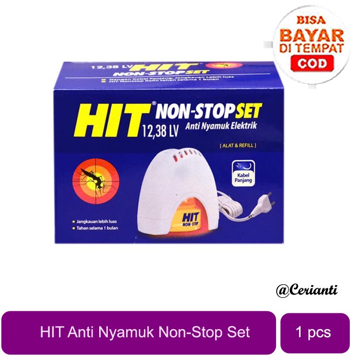 [ALAT+ 1 REFILL 35ML] HIT NON STOP SET ANTI NYAMUK ELEKTRIK 1 ALAT + REFILL_Cerianti