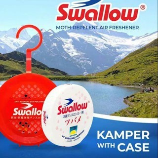 Kamper / kapur barus Toilet Swallow 80g with case plastik Gantung S-102