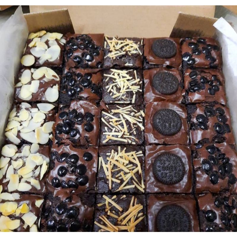 

Brownies Fudgy 25 sekat ukuran 20x20
