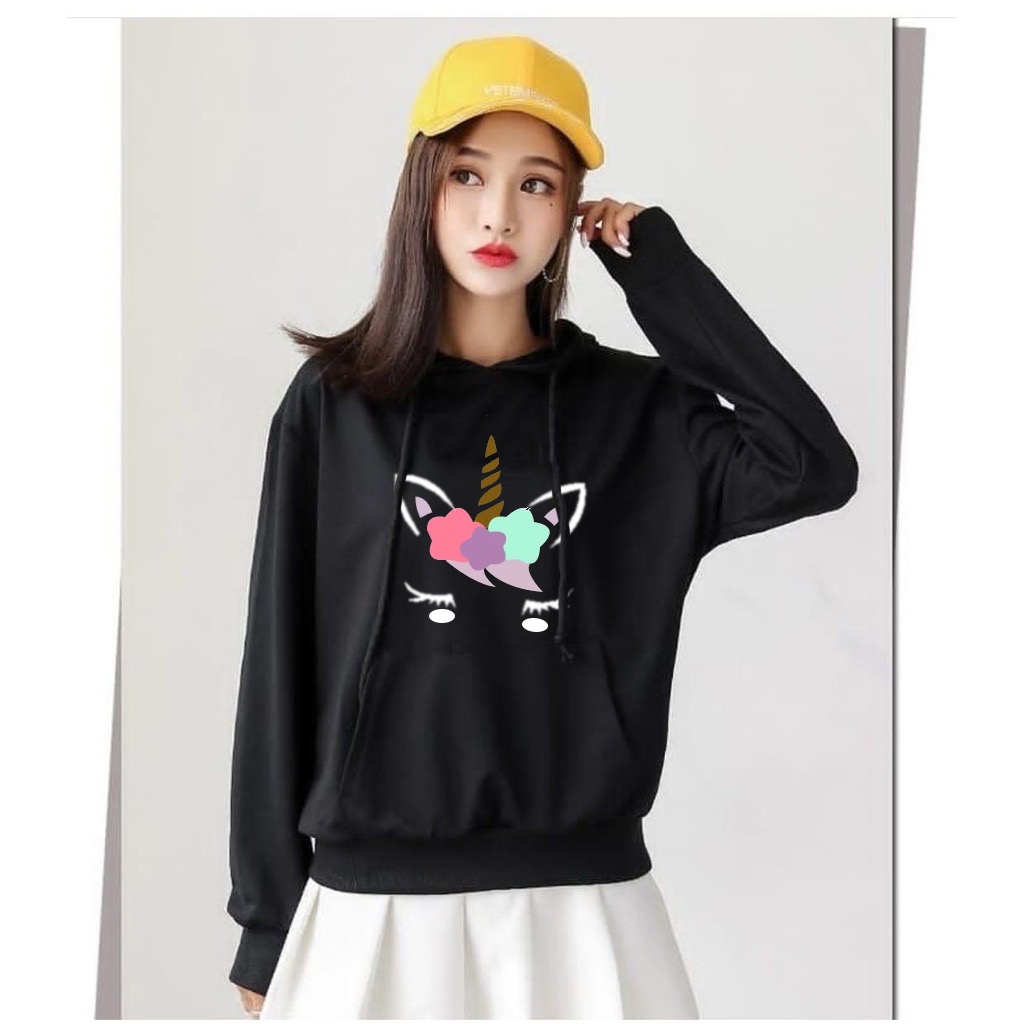 Lilipop.id Sweater Hoodie Wanita Unicorn Jumper