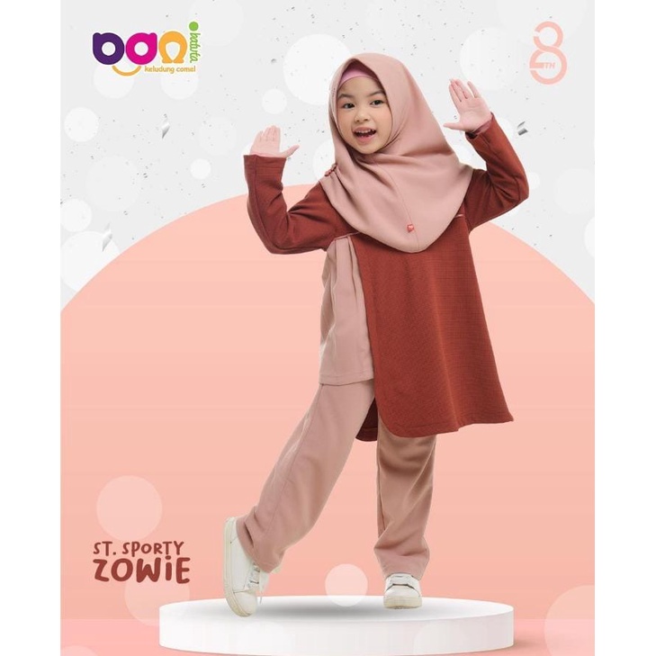 Set Sporty Zowie | Set Tunik Perempuan | Tunik Anak [Ori Bani Batuta]