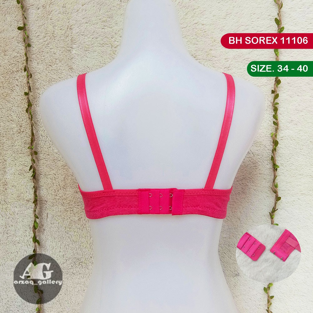 Bra Bh Sorex 11106 | Bh Busa Tanpa Kawat Kancing 2 Melange | Bh Wanita | Pakaian Dalam Wanita | Bra Wanita