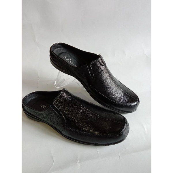 Sepatu pria sandal bustong selop kulit sapi asli berkualitas ND_nara