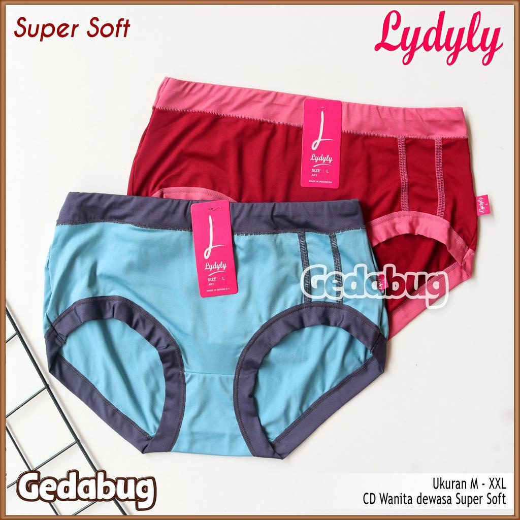 3 Pcs - CD Wanita Lydyly 1155 Supersoft | Celana dalam wanita dewasa List warna | Gedabug