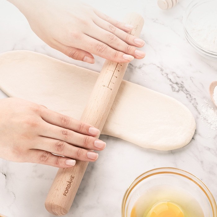 Forbake Beech wood rooling pin / rolling pin kayu / alat gilas adonan