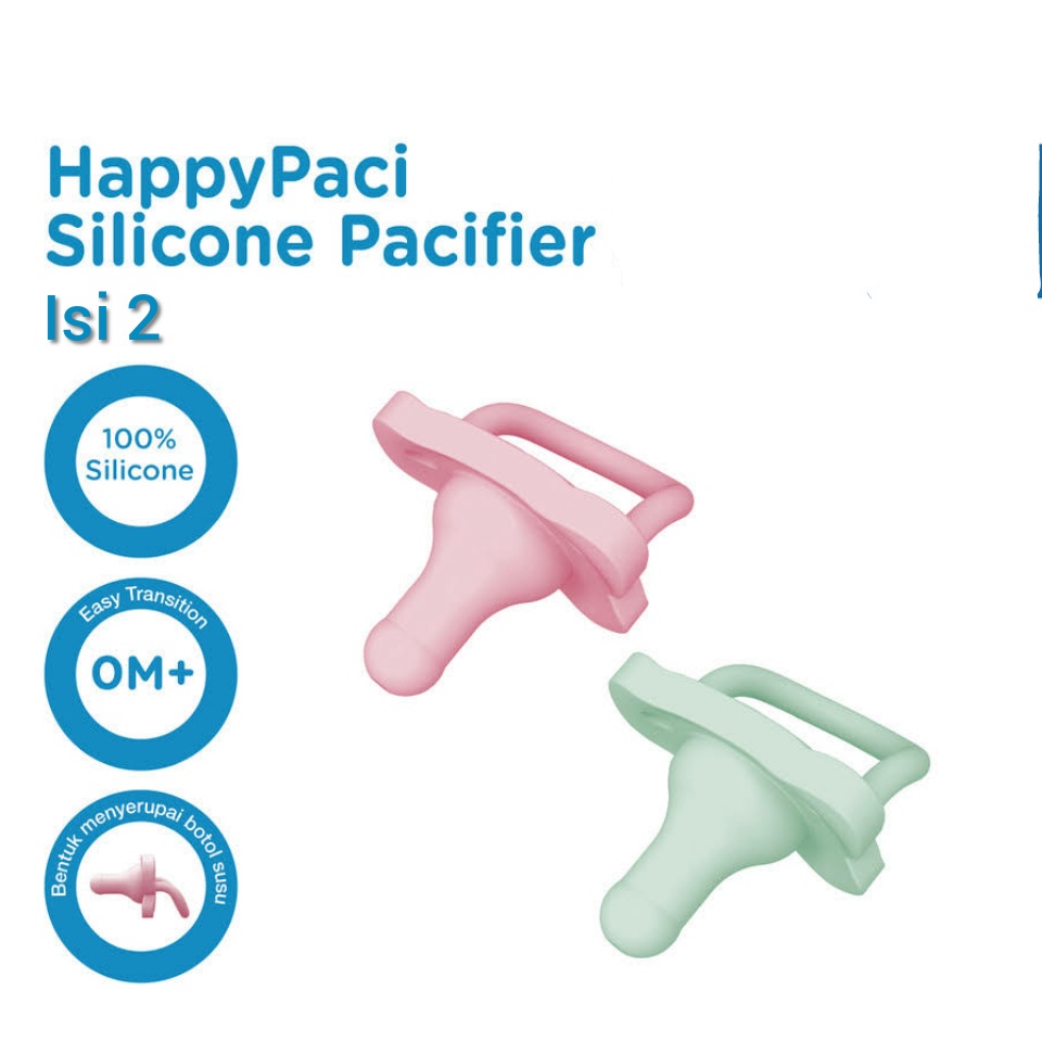 Dr Brown's Happy Paci Silicone Soother 0-6m | Empeng Bayi isi 2