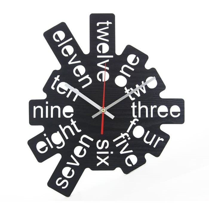 Jam Dinding Unik Artistik - One Two Three 1 Wall Clock