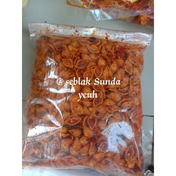 

makroni kerang kriuk ekstra pedas